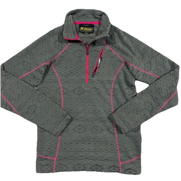 Klim Jackets & Blazers - Klim Women's Extra Small Polartec 1/4 Zip Long Sleeve Gray Fleece